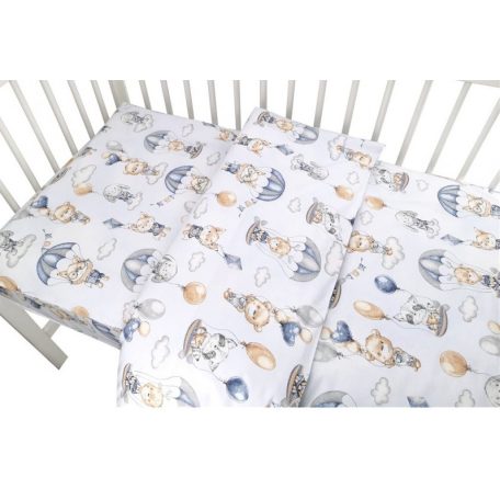 Baby Shop 2 részes babaágynemű - kék lufis állatok