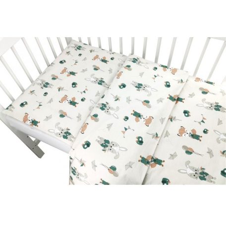 Baby Shop ágynemű huzat 90*120cm - bézs róka és nyuszi 
