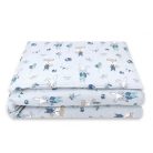 Baby Shop ágynemű huzat 90*120cm - kék róka és nyuszi 