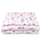 Baby Shop ágynemű huzat 90*120cm - rózsaszín róka és nyuszi