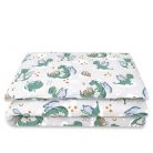 Baby Shop ágynemű huzat 90*120cm - szürke/zöld sárkány 