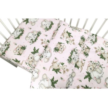 Baby Shop ágynemű huzat 90*120 cm - Baba állatok rózsaszín 