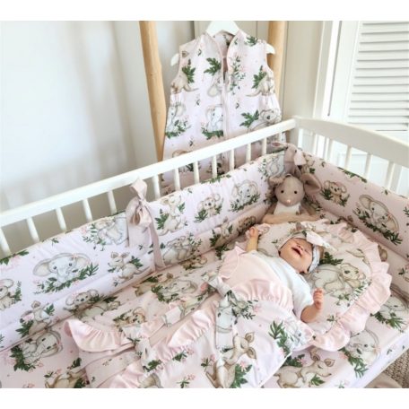 Baby Shop ágynemű huzat 90*120 cm - Baba állatok rózsaszín 