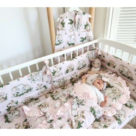Baby Shop ágynemű huzat 100*135 cm - Baba állatok rózsaszín 