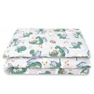 Baby Shop ágynemű huzat 100*135 cm - szürke/zöld sárkány 