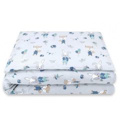   Baby Shop ágynemű huzat 100*135 cm - kék róka és nyuszi 