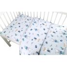 Baby Shop ágynemű huzat 100*135 cm - kék róka és nyuszi 