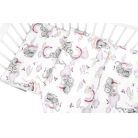 Baby Shop ágynemű huzat 100*135 cm - szivárványos elefánt rózsaszín 