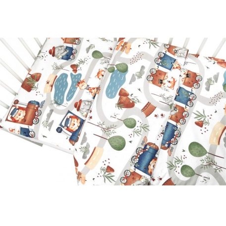Baby Shop ágynemű huzat 90*120 cm - Állatok a vonaton 