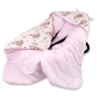 Kétoldalas takaró autós hordozóba 90*90 cm 2,5 TOG - Kis balerina rózsaszín 
