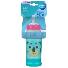   Canpol Sport itatópohár cseppmentes szívószállal 350 ml 12h+ Maci 