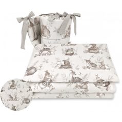   Baby Shop 4 részes babaágynemű - natúr/bézs erdei barátok 