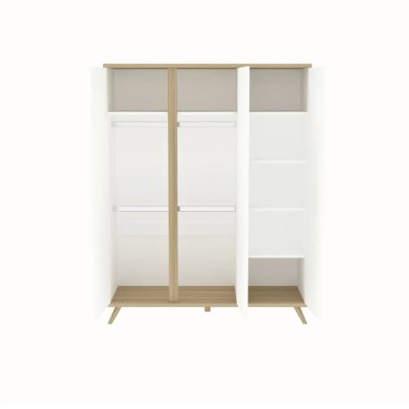 Faktum Sienna White 3 osztású szekrény