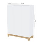 Faktum Lumina White 3 osztású szekrény