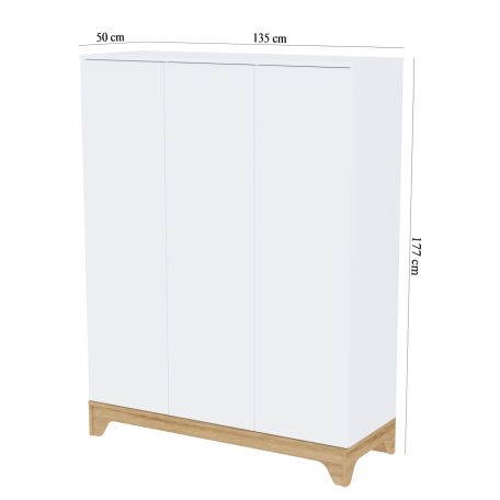 Faktum Lumina White 3 osztású szekrény