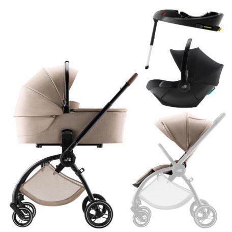 Britax Römer Rio Style babakocsi szett (Rio babakocsi + mózeskosár) ajándék Baby-Safe Core hordozó + bázis -Teak