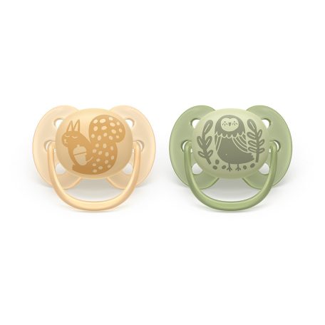 Philips AVENT SCF091/46 Ultrasoft Premium játszócumi 6-18hó (mókus/bagoly)  2 db