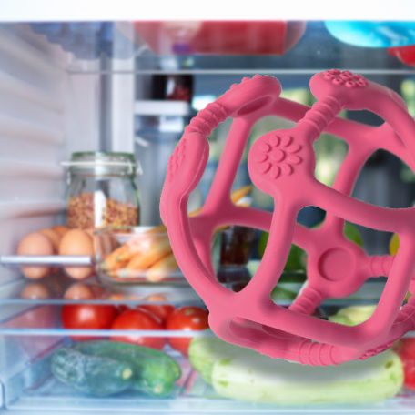 BabyOno szilikon rágóka Ortho gömb - Zöld