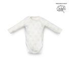 Kenguru Gold Borítéknyakú hosszújju pamut kombidressz (50-56) - ekrü mintás