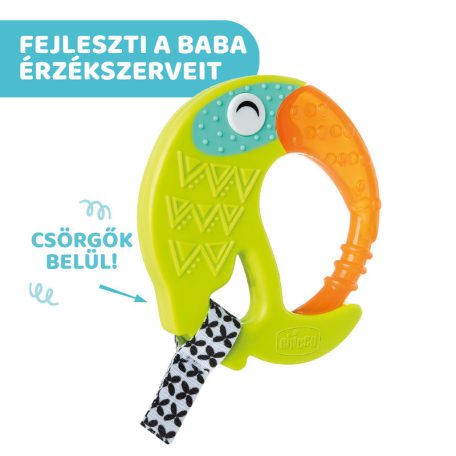 Chicco Fresh Funny hűsítő tukán madaras csörgő-rágóka 6hó+