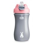 Chicco Kids Pop-Up 350ml szívószálas kulacs 2év+ Rózsaszín 