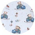 Baby Shop 3 részes babaágynemű - Kék Dinó Autó