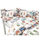 Baby Shop 3 részes ágynemű garnitúra - Állatok a vonaton 