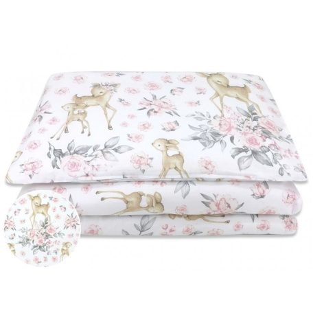 Baby Shop 3 részes ágynemű garnitúra - őzike szürke/rózsaszín 