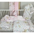 Baby Shop 3 részes ágynemű garnitúra - őzike szürke/rózsaszín 