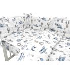 Baby Shop 3 részes ágynemű garnitúra - Kék repülőgép 