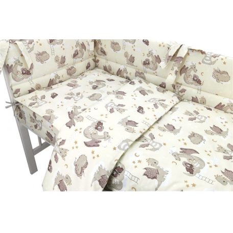 Baby Shop 3 részes ágynemű garnitúra - bézs sárkány  