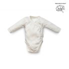 Kenguru Gold Átlapolt csecsemő kombidressz (38-44) ekrü maci mintával