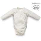 Kenguru Gold Átlapolt csecsemő kombidressz (56-62) ekrü maci mintával