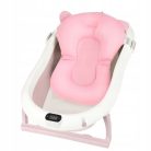 Premium Összecsukható kád hőmérővel és anatómiai támasztékkal + állvány - Pink