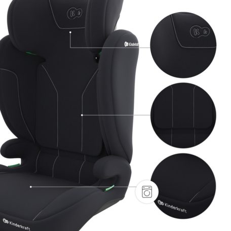 Kinderkraft  I-Spark 2 Plus  i-size gyerekülés 100-150 cm  - Black