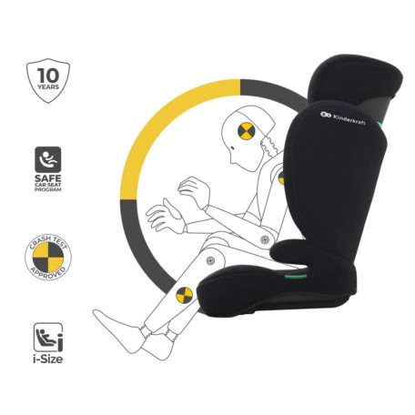 Kinderkraft  I-Spark 2 Plus  i-size gyerekülés 100-150 cm  - Black