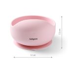 BabyOno szilikon tál tapadókoronggal  6m+ rózsaszín
