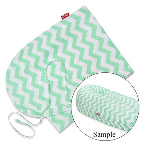Scamp Formázható univerzális szoptatós párna pamut huzat - Zig Zag Green White