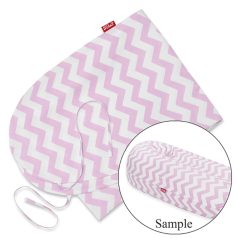   Scamp Formázható univerzális szoptatós párna pamut huzat - Zig Zag Pink White