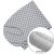 Scamp Formázható univerzális szoptatós párna pamut huzat - Grey White Dots