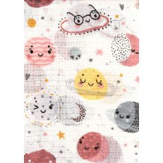 Mintás textil pelenka 1db-os - mosolygó bolygó 