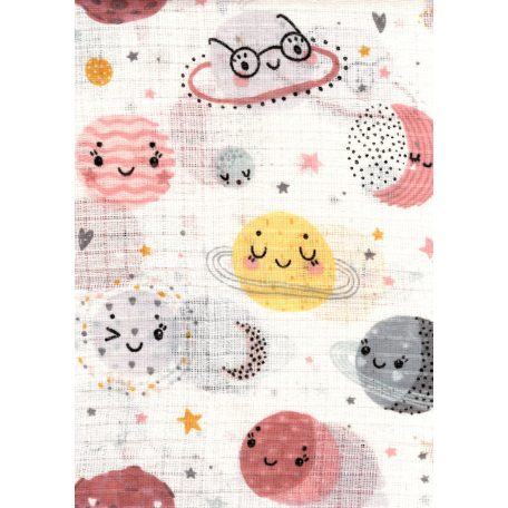 Mintás textil pelenka 1db-os - mosolygó bolygó 