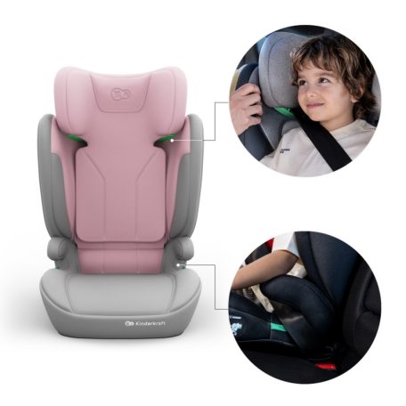 Kinderkraft  I-Spark 2 Plus  i-size gyerekülés 100-150 cm  - Pink