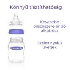   Lansinoh 2 fázisú kézi mellszívó + 160 ml cumisüveg szettben