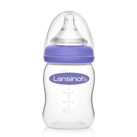 Lansinoh 2 fázisú kézi mellszívó + 160 ml cumisüveg szettben