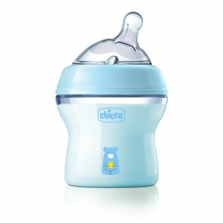 Chicco NaturalFeeling 150 ml cumisüveg újszülöttkorra 0+ kék maci

