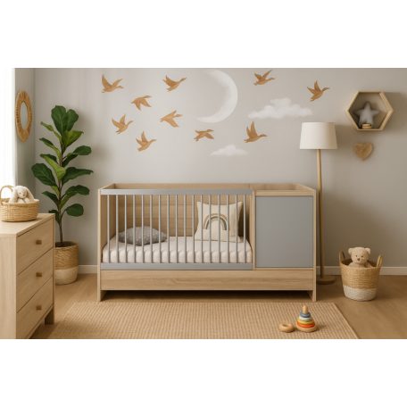 Babastar Harmony 1 ajtós kombiágy - Oak Grey