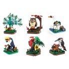 WANGE® 1607-1612 | készségfejlesztő építőjáték 898 db építőkocka Csodálatos állatok – Madarak II – 6-os szett