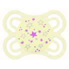 MAM Perfect Night szilikon nyugtató cumi  2-6 hó lila csillagos