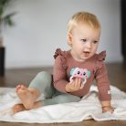 BabyOno csörgő  rágóka - rózsaszín bagoly